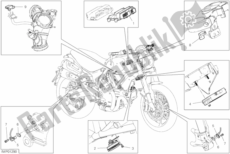 Alle onderdelen voor de 13d - Elektrische Apparaten van de Ducati Scrambler 1100 Sport PRO USA 2020